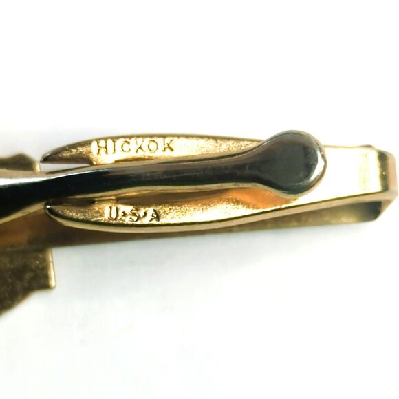 Vintage Hickok USA Gold-Tone 50 Anniversary/Graduation Tie Bar Clip - Picture 3 of 4
